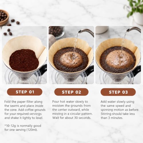 Image 9 of Supvox V60 Coffee Dripper Heat Resistant Resin Pour-Over Coffee