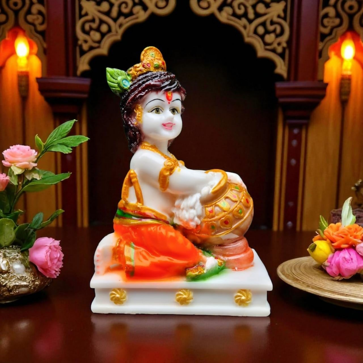 Image 5 of RIANZ Bal Roop Laddu Gopal Ji Idol - Multicolor