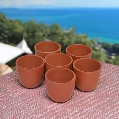 Image 7 of Mitti Cool Clay Cherry Cup Set 100 ml - Terracotta Kullad Tea Cups for Chai & Coffee