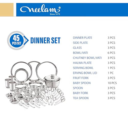 Image 8 of neelam Stainless Steel Dinner Set