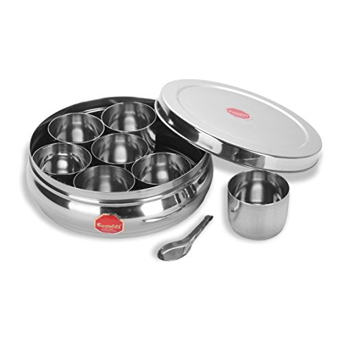 Image 6 of Sumeet Stainless Steel Belly Shape Masala Box