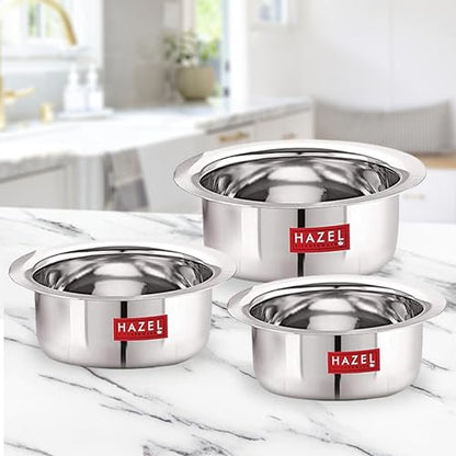 Image 1 of Default Title for the product HAZEL Stainless Steel Tope Set of 3