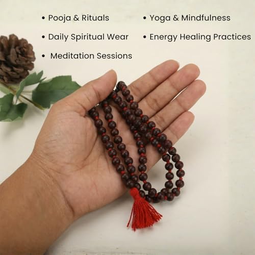 Image 5 of Red Sandalwood Mala | Lal Chandan Mala 108 Beads