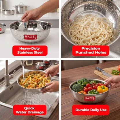 Image 6 of HAZEL Stainless Steel Multipurpose Food & Vegetable Strainer