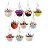 Image 1 of Default Title for the product Go Hooked Multicolour Hanging Pots, 7.1 Inch Diameter, 4.8 Inch Height, 3 mm Thickness, 33cm Chain, 10 Pieces