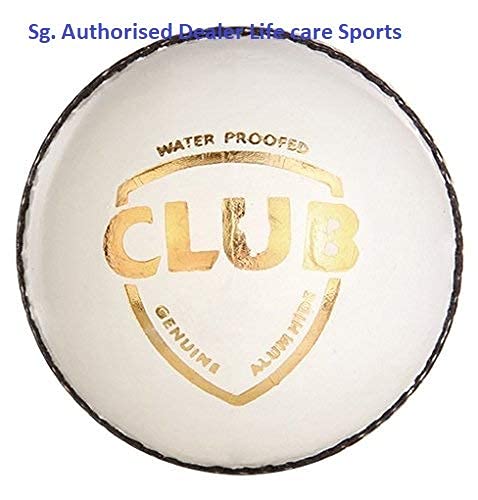 Image 5 of SG Leather Club White Cricket Ball, Club Standard 7X7X7 CM