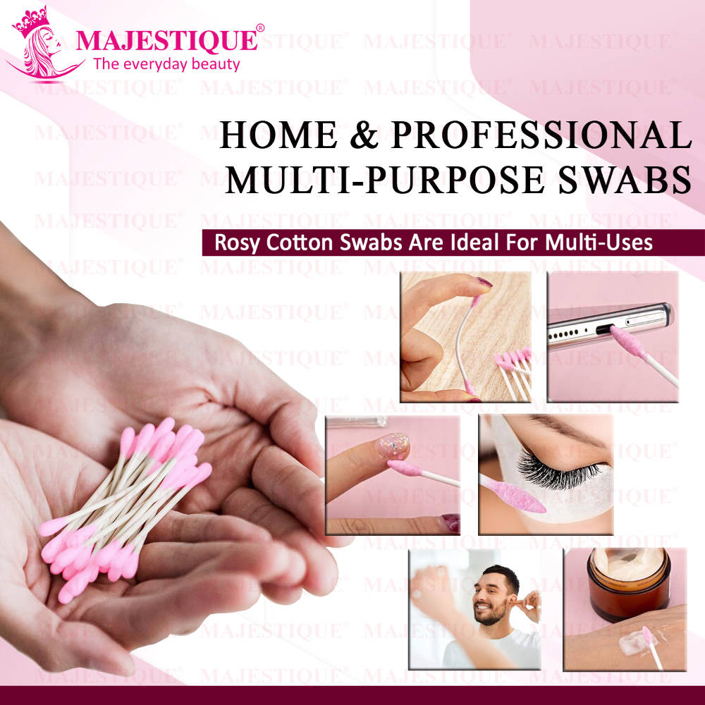 Image 5 of Majestique Rosy Tip Eco Cotton Swabs 200 Pieces