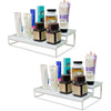 Image 1 of Default Title for the product Go Hooked 2-Tier Metal Countertop Spice Rack for Kitchen Pack of 2 | 31x19x9 cm Kitchen Organizer Shelf, Bathroom Vanity Rack, Makeup Cosmetic & Desk Storage Stand, White Powder Coated Iron