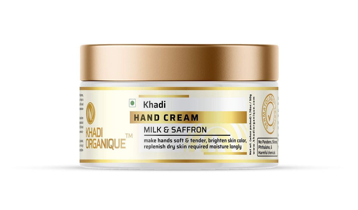 Image 1 of 50 gm for the product Khadi Organique Milk & Saffron Hand Cream