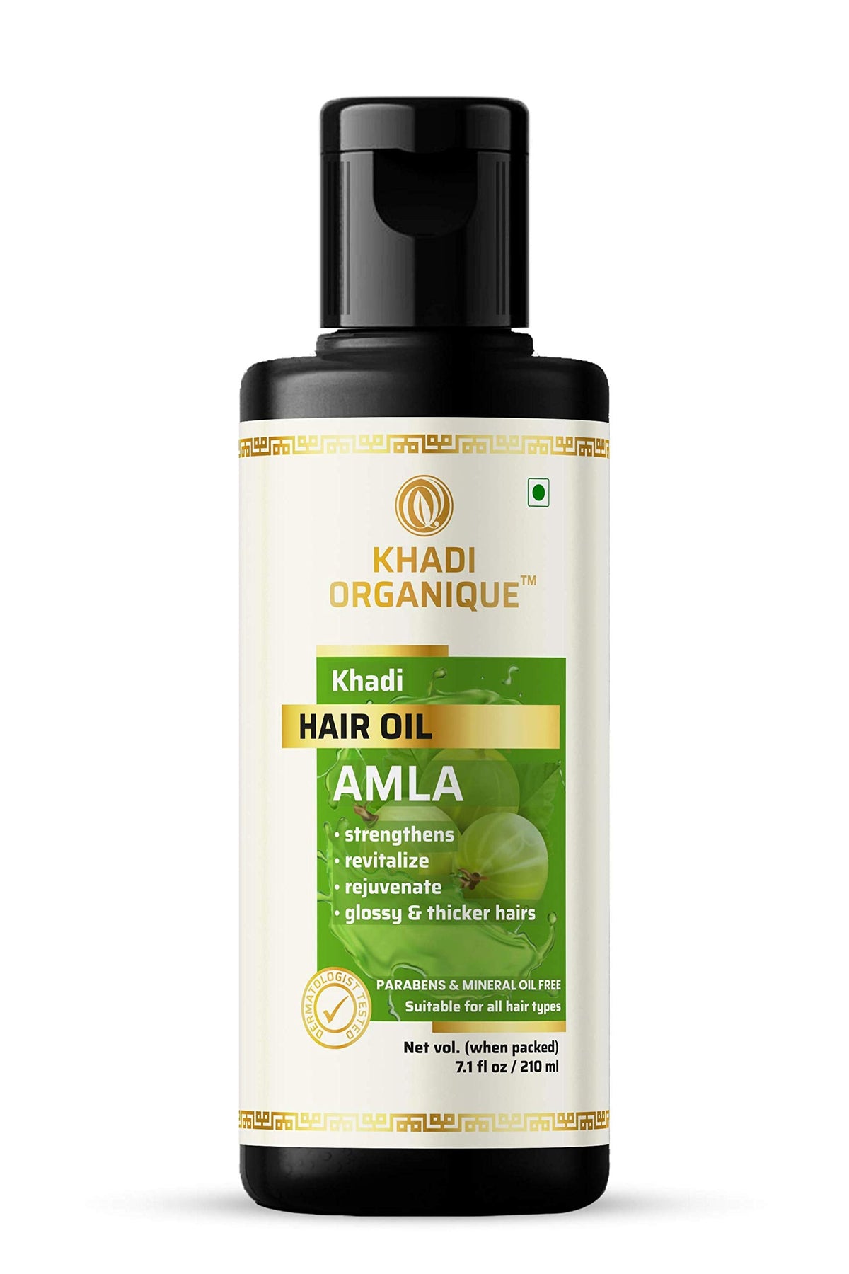 Image 1 of 210 ml for the product Khadi Organique Amla Hair Oil Without Mineral Oil