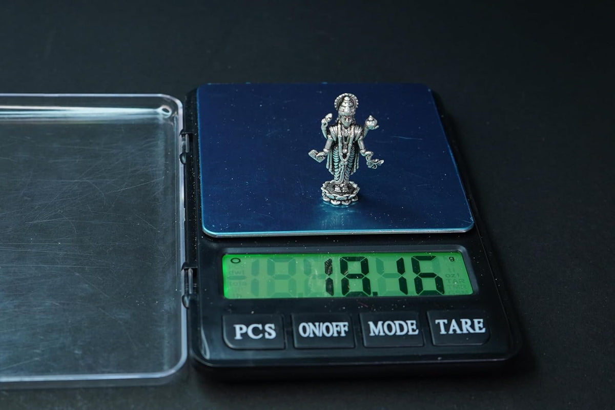 Image 6 of Dista Silvers Pure Silver Antique Dhanvanthri Standing 18.16G