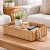 Image 1 of Default Title for the product Go Hooked Handwoven Water Hyacinth Raffia Storage Basket 12 Inch | Natural Wicker Bathroom Organizer Basket for Towels, Toiletries & Shelf | Decorative Basket for Bathroom, Bedroom, Home & Office