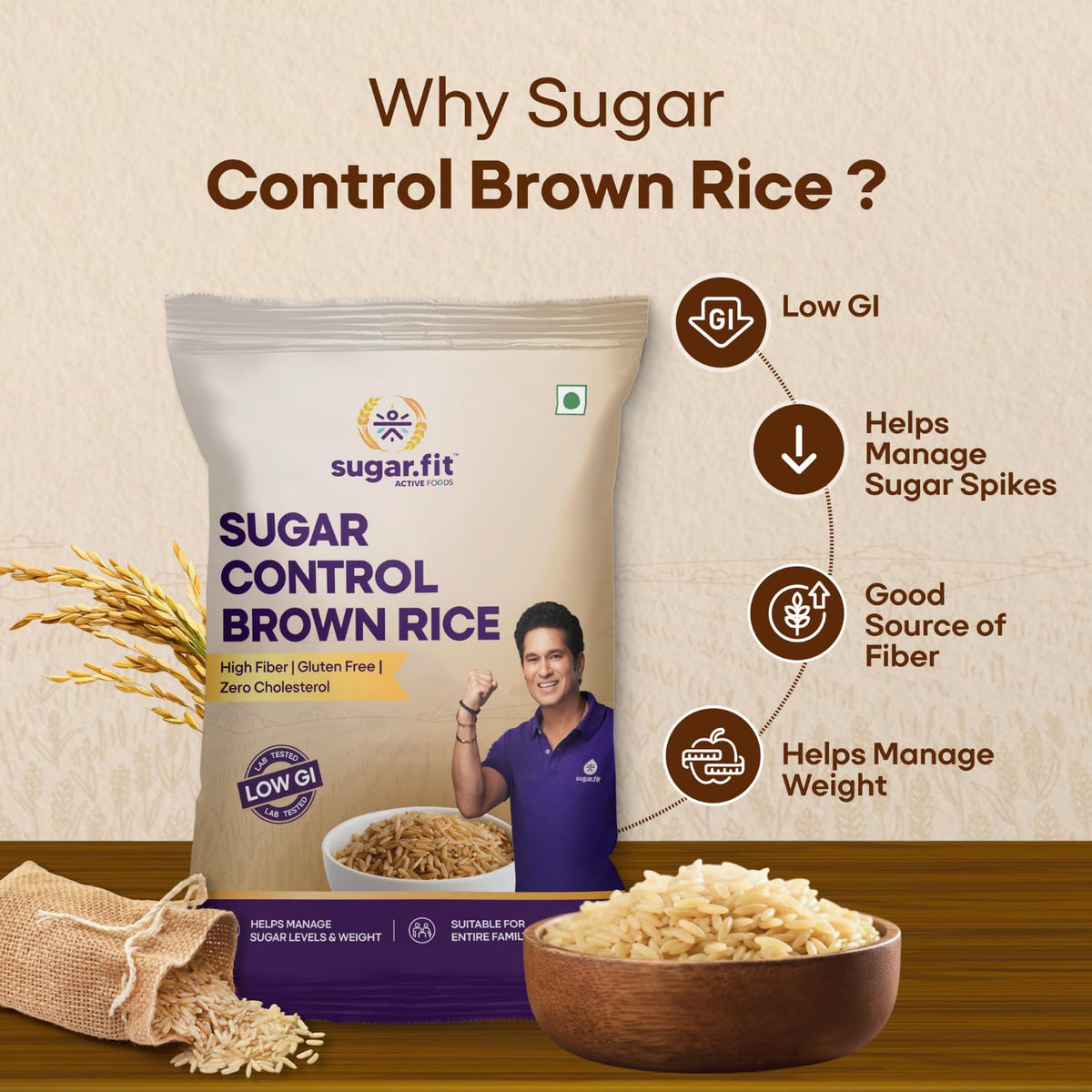 Image 4 of Sugar.fit Sugar Control Low GI Brown Rice
