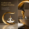 Image 1 of Go Hooked Bianco Yoga Lady Statue Polyresin Meditating Woman Figurine for Home & Office Décor 22Cm | Elegant Yoga Showpiece | Zen Décor | Namaste Meditation Idol | Decorative Woman Statue (White)