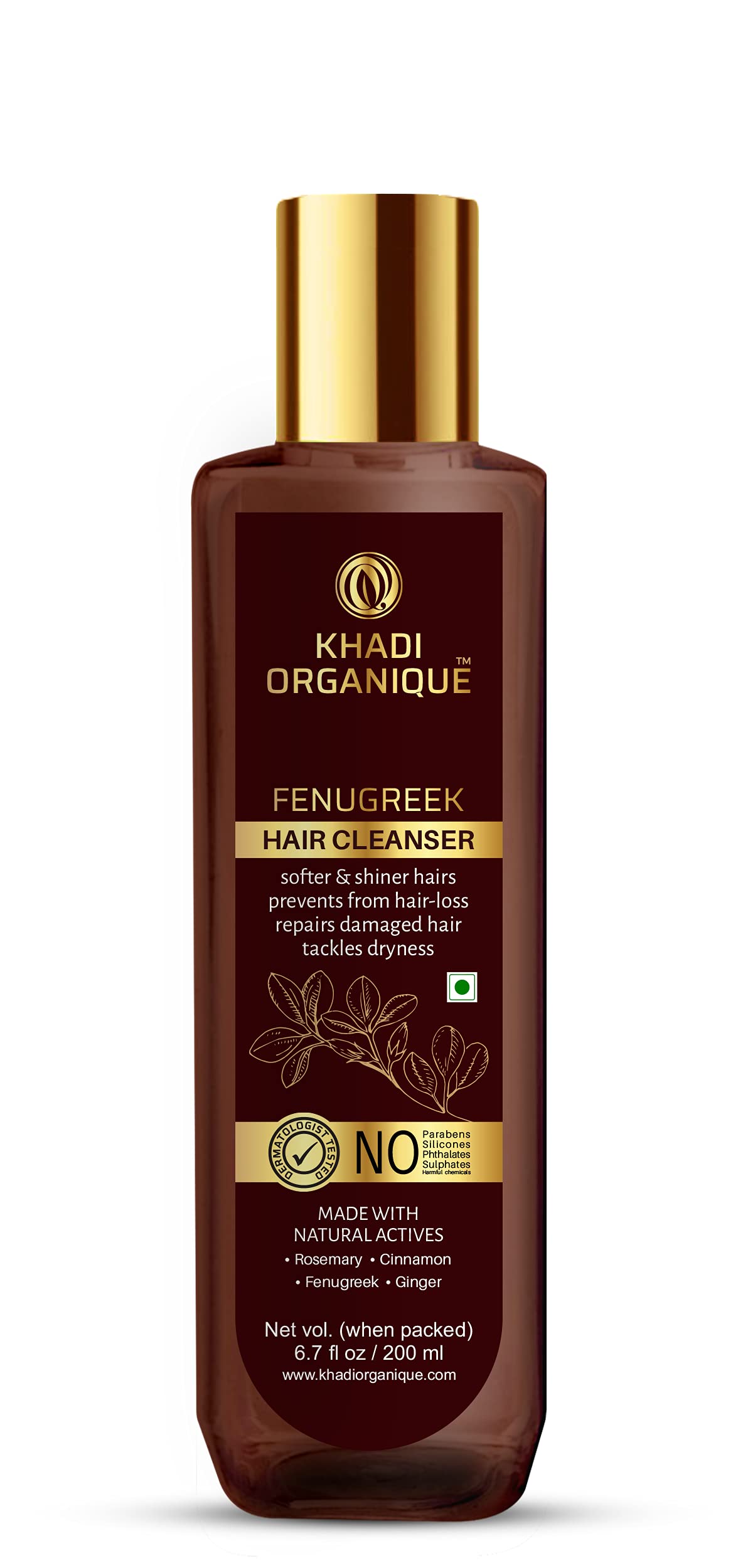 Image 1 of 200 ml for the product Khadi Organique Fenugreek Hair Shampoo with Botanical Extracts