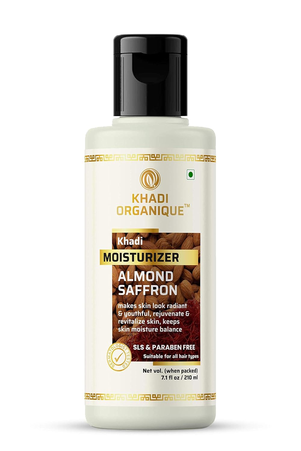 Image 1 of 210 ml for the product Khadi Organique Almond Saffron Moisturizer