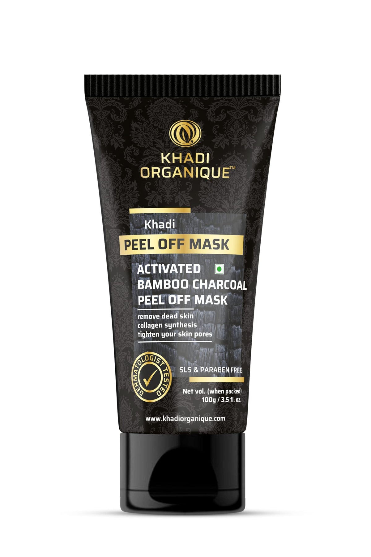 Image 1 of 100 gm for the product Khadi Organique Charcoal Peel Off Mask for Face