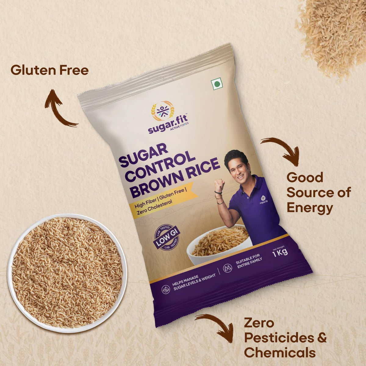 Image 3 of Sugar.fit Sugar Control Low GI Brown Rice
