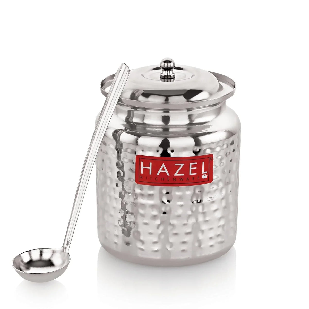 Image 1 of HAZEL Stainless Steel Ghee Container with Spoon | Oil Containers for Kitchen with Lid, 600 ML