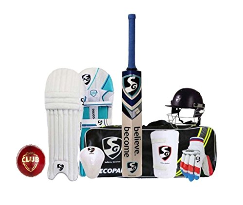 Image 1 of Default Title for the product SG Economy Cricket Set 4 with Helmet and Cricket Ball, Multicolour