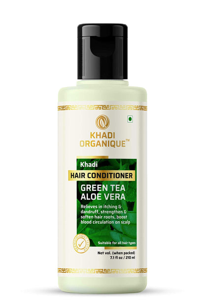 Image 1 of 210 ml for the product Khadi Organique Green Tea Aloe Vera Hair Conditioner