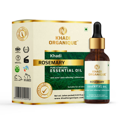 Image 1 of 15 ml for the product Khadi Organique Rosemary Essential Oil