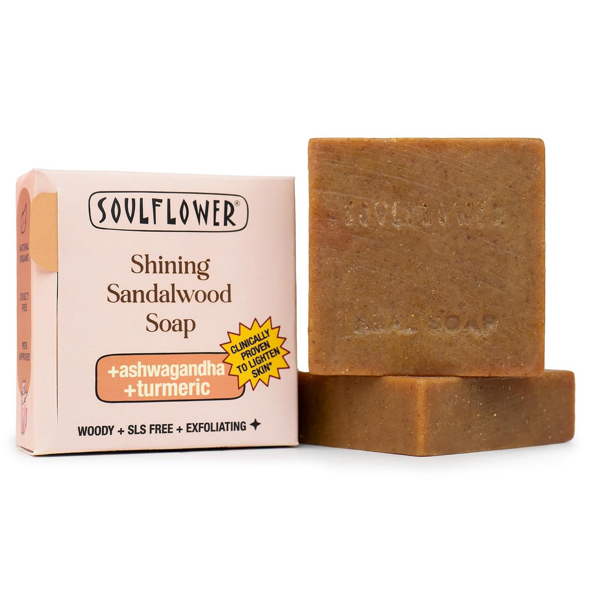 Image 1 of Soulflower Cleansing Sandalwood Soap