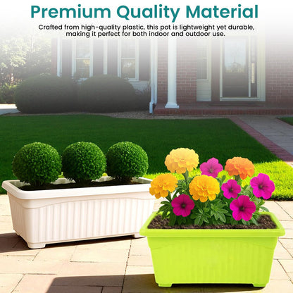 Image 5 of Go Hooked Planters | Multicolor | Rectangular | Plastic Pots for Plants | Jupiter Flower Pots for Home | Window Display Planters | Garden Planters | Set of 6 | 35 x 18.5 x 15 cm