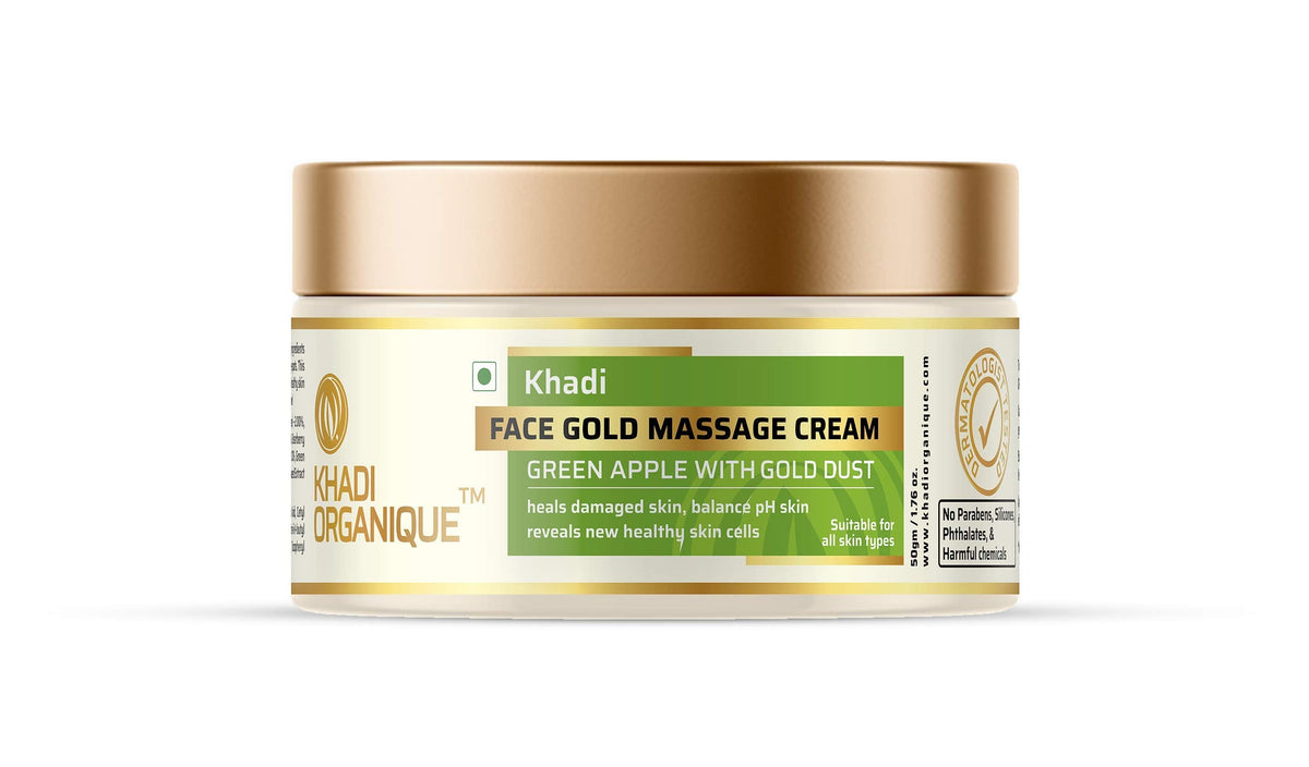 Image 1 of 50 gm for the product Khadi Organique Face Gold Massage Cream