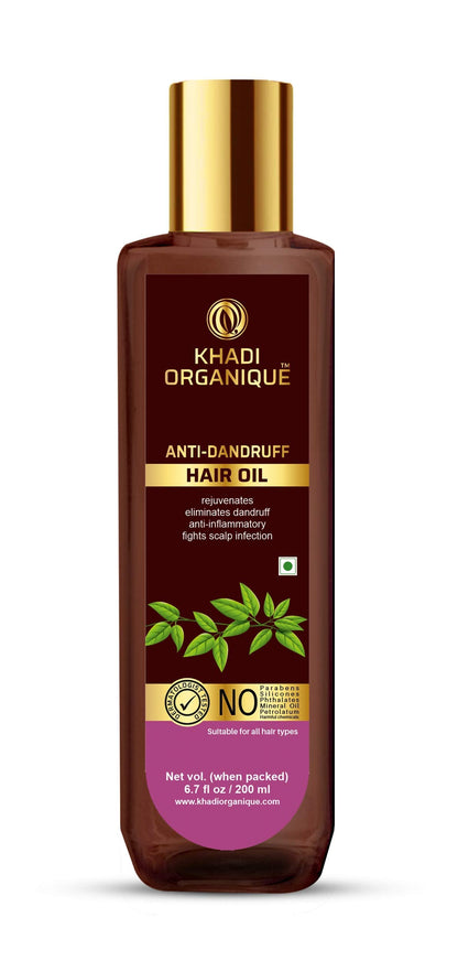 Image 1 of 200 ml for the product Khadi Organique Anti-Dandruff Hair Oil for Dandruff & Itchiness Control