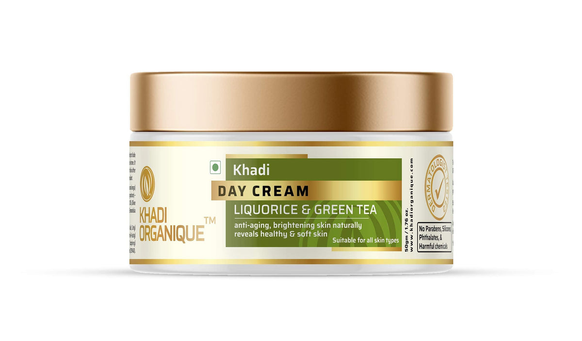 Image 1 of 50 gm for the product Khadi Organique Natural Herbal Day Cream with Liquorice & Green Tea