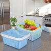 Image 1 of Default Title for the product Go Hooked Multipurpose Plastic Storage/Gift Basket With Net Cover | Stylish Basket With Zip Net Cover Versatile Practical Solutions Convenient Storage Maximize Space (Pack of 2 Blue).