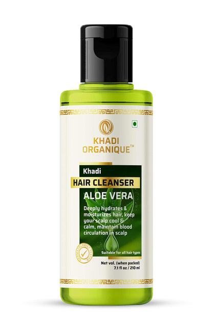 Image 1 of 210 ml for the product Khadi Organique Aloe Vera Herbal Hair Cleanser