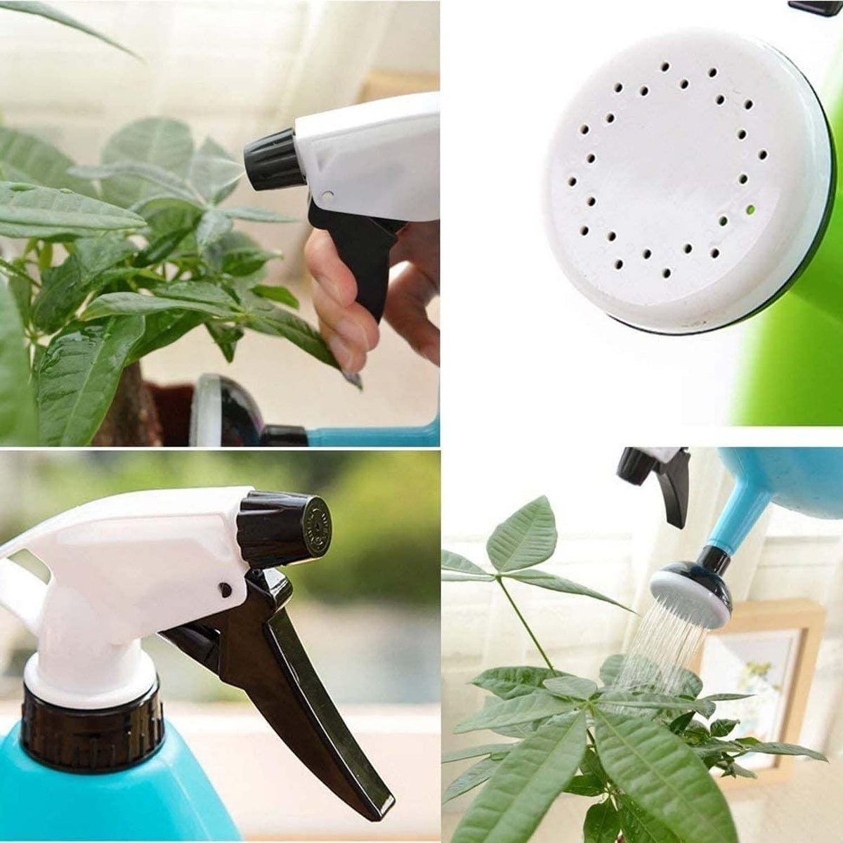 Image 6 of Go Hooked 2in1 Plant Watering Can with Spray Bottle & Shower Head 1 Litre | Multi-Purpose Garden Water Sprayer for Indoor Plants, Balcony Garden & Nursery | Plastic Watering Pot with Handle Multicolor