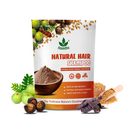 Image 1 of 227 gm for the product Havintha Amla, Reetha And Shikakai Powder Shampoo
