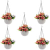 Image 1 of Default Title for the product Go Hooked Plastic Hanging Pot, White, Pot Diameter-7.1 Inch, Pot Height-4.8 Inch, Pot Thickness-3 mm, Chain Length-13 inch Approx., 5 Pieces
