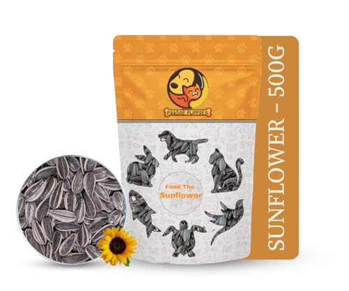 Image 1 of Pouch - Sunflower Seed 500g for the product Foodie Puppies Striped Sunflower Seeds Bird Food