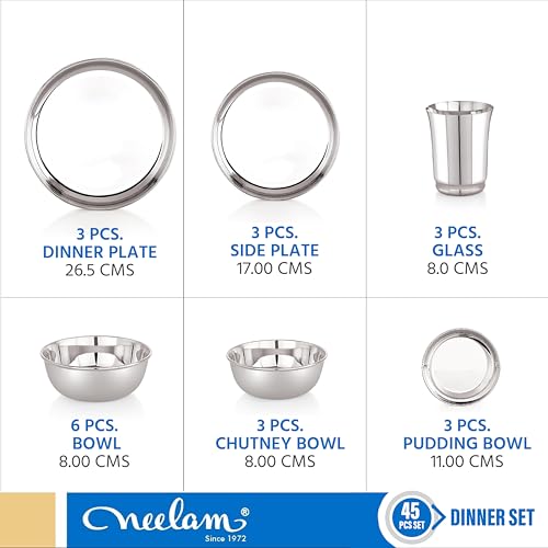Image 9 of neelam Stainless Steel Dinner Set