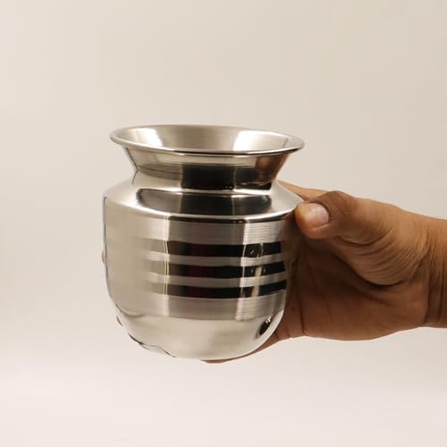 Image 5 of Spillbox Stainless Steel Lota|Kalash|Sombu|Theertha Sembu | Vessel |Jug | Karwachauth | Diwali | Mandir Wedding|Kamandal|Gangajal|Water Gangotri|Chambu 420ml