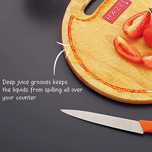 Image 6 of HAZEL Neem Wood Round Chopping Board 13 Inch