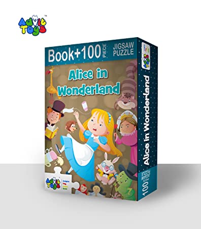 Image 1 of Advit Toys Alice in Wonderland - Jigsaw Puzzle | Educational Story Puzzle for Kids Age 5+ Years (100 Pieces + Educational Fun Fact Book Inside)
