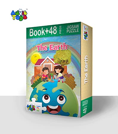 Image 1 of Advit Toys - The Earth Jigsaw Puzzle | Educational Earth Puzzle for Kids & Toddlers 4+ Years (48 Pieces + Educational Fun Fact Book Inside)