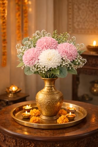 Image 7 of Divyakosh Artificial Fabric Flower Bunch for Vase/Pot Display (VASE NOT Included)