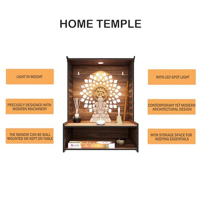 Image 5 of Rellon Industries Temple for Home Mandir with LED Spot Light (A4)
