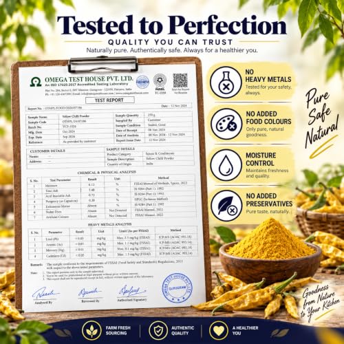 Image 7 of SAATYAKI NATURALS Organic Himalayan Yellow Chilli Powder
