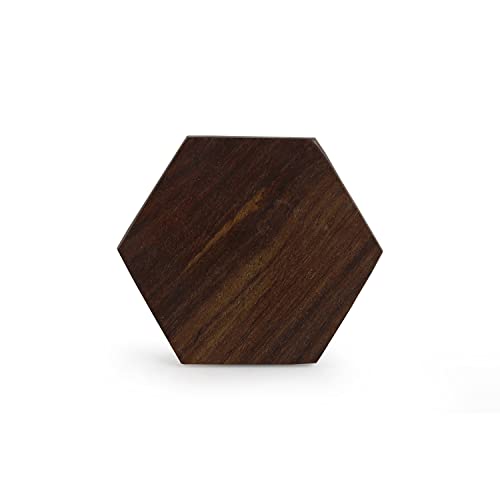 Image 4 of ExclusiveLane Six Cornered Spring Wooden Coasters Set of 6