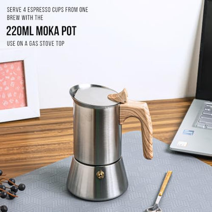 Image 5 of Sipologie Induction Moka Pot Espresso Maker 220ml