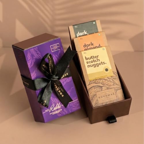 Image 3 of KOKOMAE Raksha Bandhan Chocolate Gift Box | 3 Chocolate Coated Nut Bars