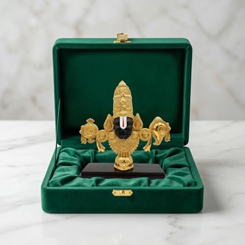 Image 1 of Small - Gold for the product Dev Aastha Venkateswara Balaji Idol