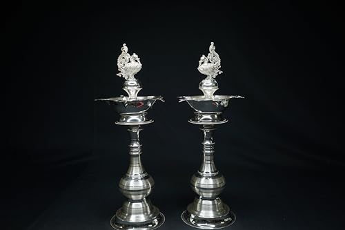 Image 2 of Dista Silvers Peacock Design Fancy Pair Diya 350g